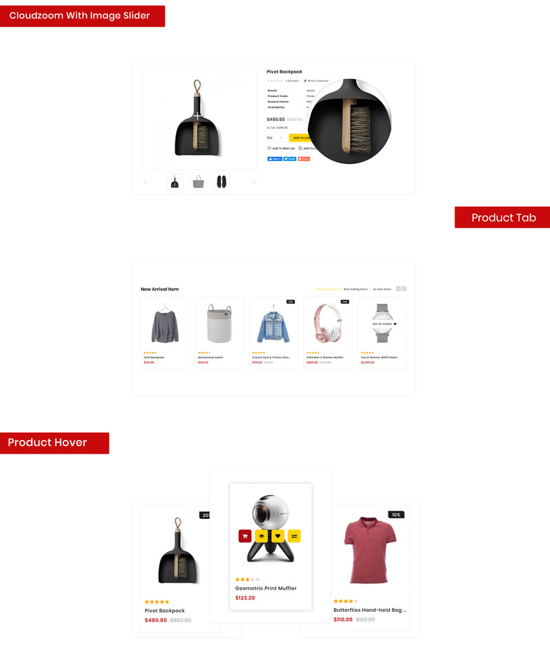 Megatop - Multifunctionele OpenCart-sjabloon - Eigenschappen Afbeelding 3