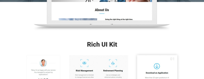 Finance - Financial Advisor HTML5 Landing Page Template