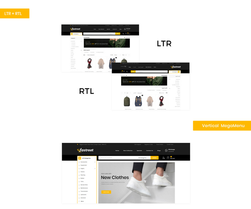 Responsivt Fastreet - Multipurpose OpenCart Template OpenCart-mall #91112 - Funktionsbild 2