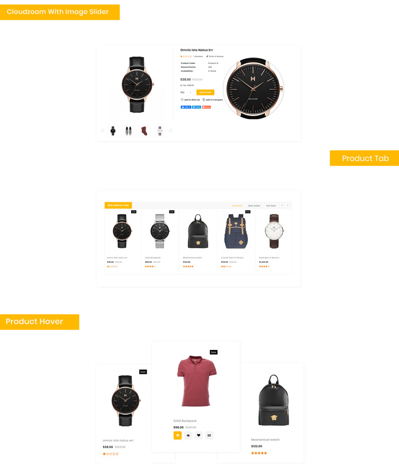 Responsivt Fastreet - Multipurpose OpenCart Template OpenCart-mall #91112 - Funktionsbild 3