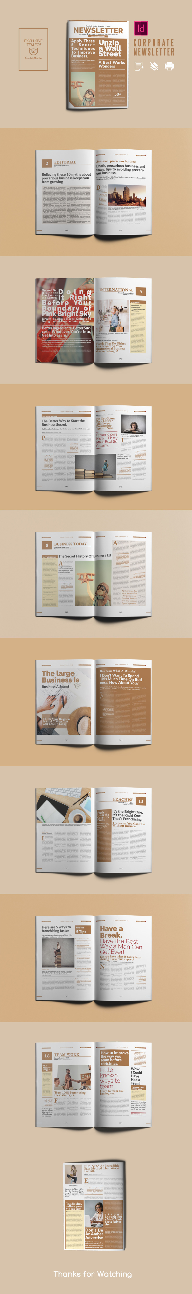 Business Newsletter Corporate Identity Template - Features Image 1