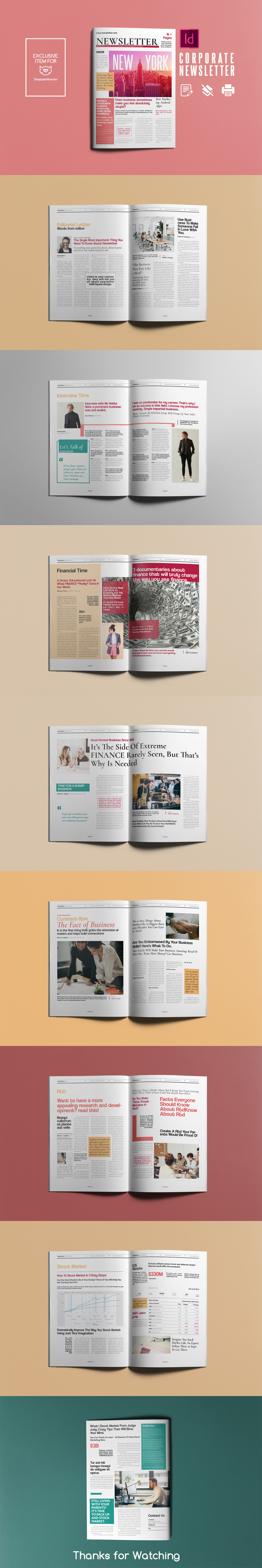 Business Newsletter Corporate Identity Template - Features Image 2