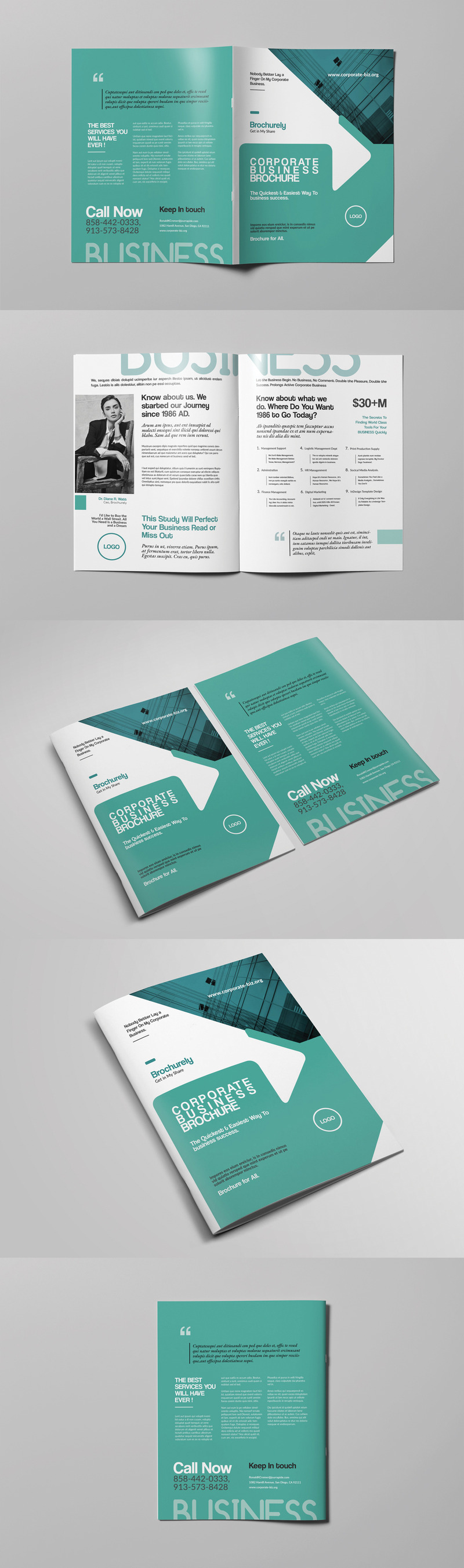 Bifold Brochure Corporate Identity Template - Features Image 1