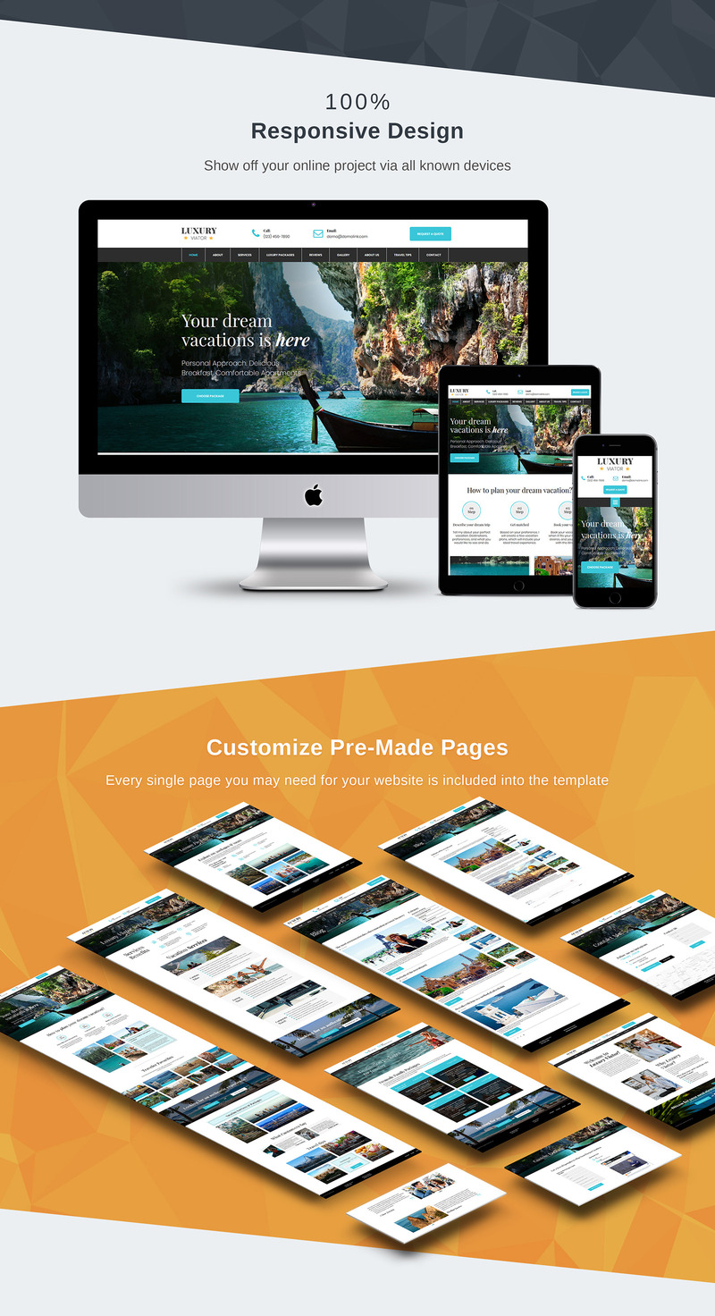 Luxury Viator Moto CMS 3 Template #94385 - TemplateMonster