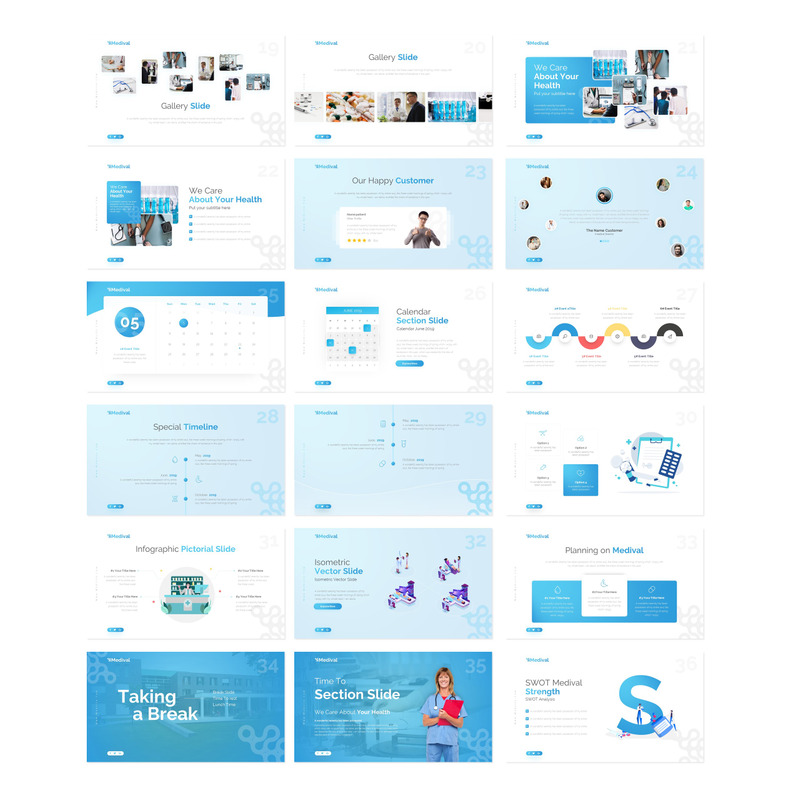 Medival Health Presentation Полностью анимированный шаблон PowerPoint - Features Image 2