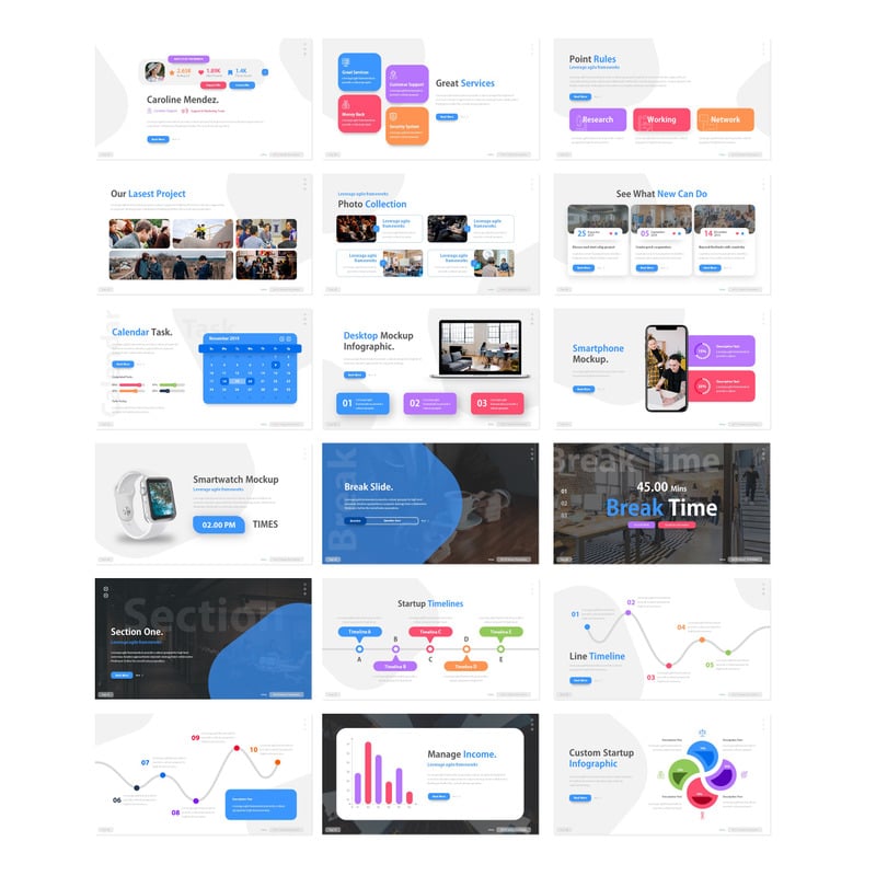 Infinity Start Up Presentation Fully Animated PowerPoint template