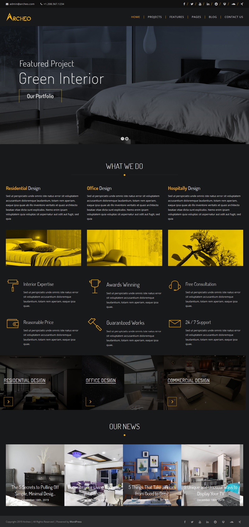 Tema de Archeo WordPress - Imagen de características 3