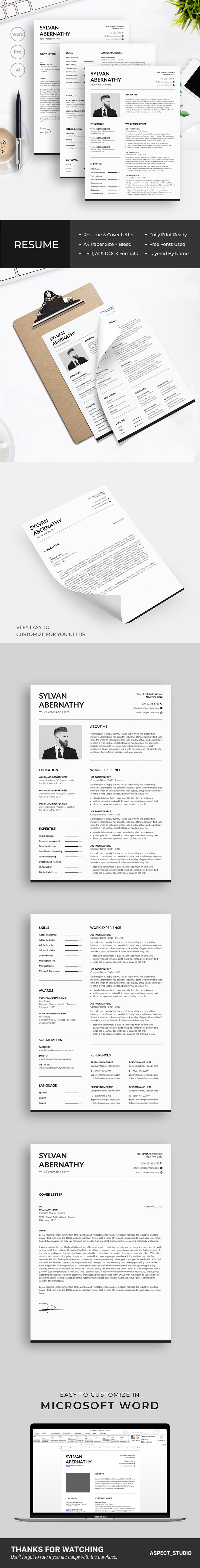 Abernathy Resume Template #97436 - TemplateMonster