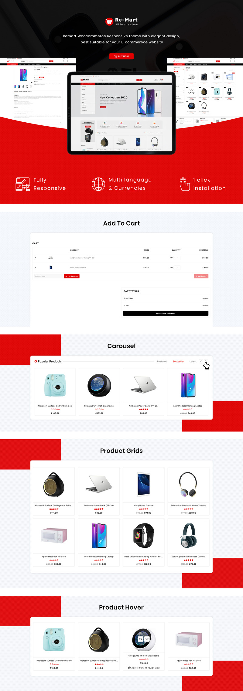 Remart - MultiPurpose Electronic Store WooCommerce Theme