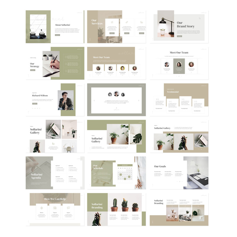 Sollarine Home Decoration Presentation PowerPoint template