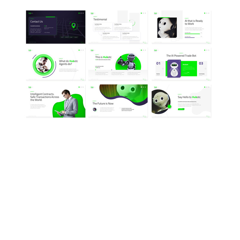 Hubotc Technology Presentation Полностью анимированный шаблон PowerPoint - Features Image 4