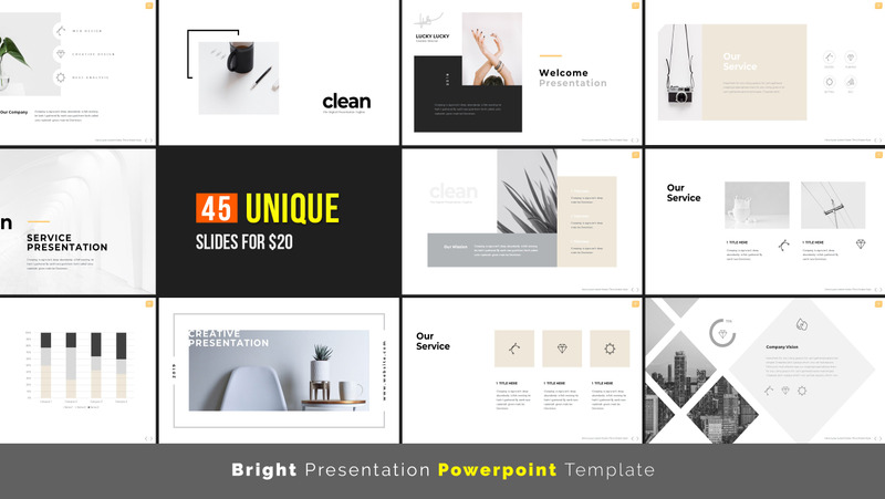 Stylish Minimal PowerPoint template #85770 - TemplateMonster