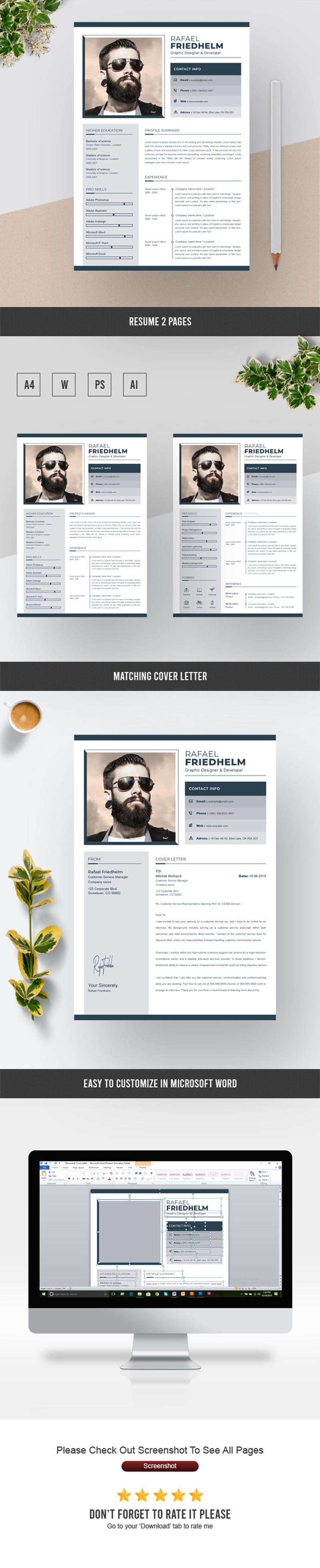 Rafael Resume Template - Features Image 1