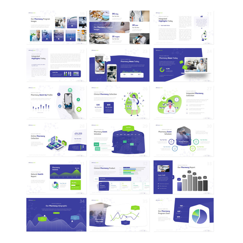 Modèle PowerPoint entièrement animé de Pharma Health - Caractéristiques de l’image 2