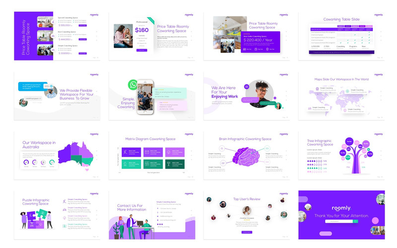 Modèle PowerPoint de présentation de l'espace de coworking Roomly - Caractéristiques de l’image 4