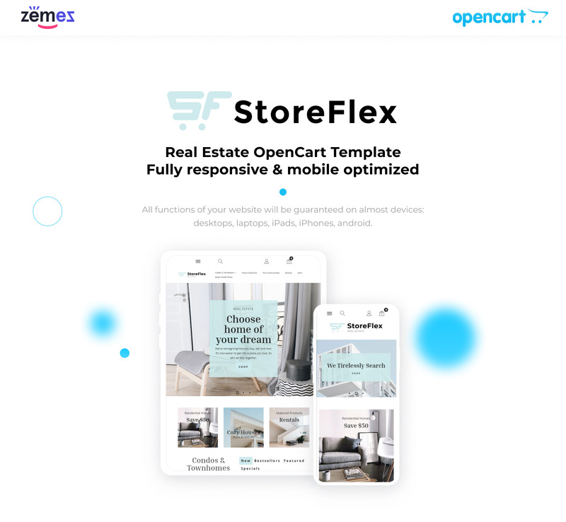 Storeflex Real Estate Theme OpenCart Template - Features Image 1