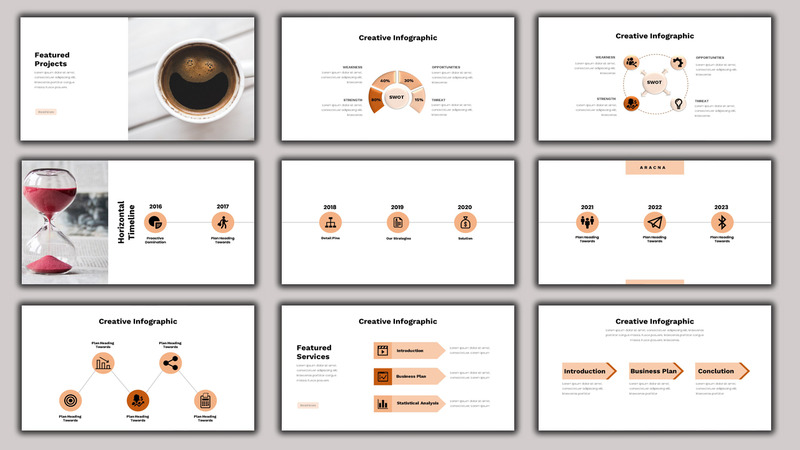 Aracna - PowerPoint šablona Creative Business - Features Image 6