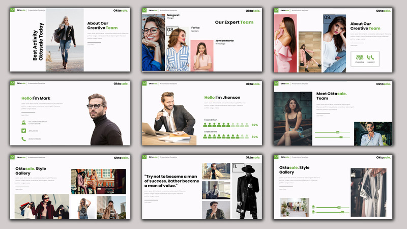 Oktasale - Creative Business PowerPoint Template - Features Image 3