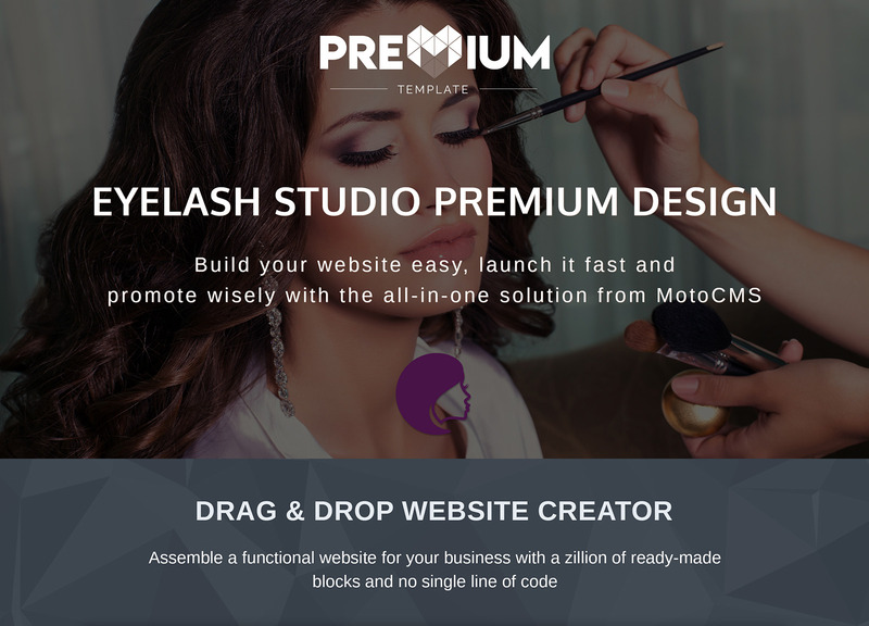 Eyelash Extension Studio Moto CMS 3 Template - Features Image 1