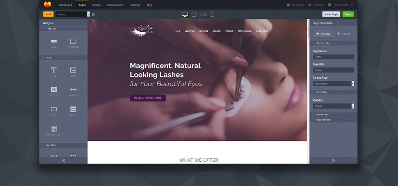 Eyelash Extension Studio Moto CMS 3 Template - Features Image 2