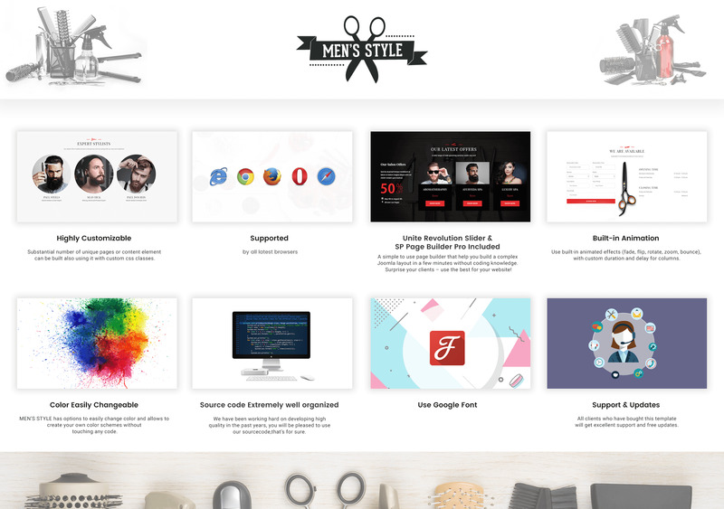 MenzStyle - Barber & Salon Joomla Template - Features Image 1