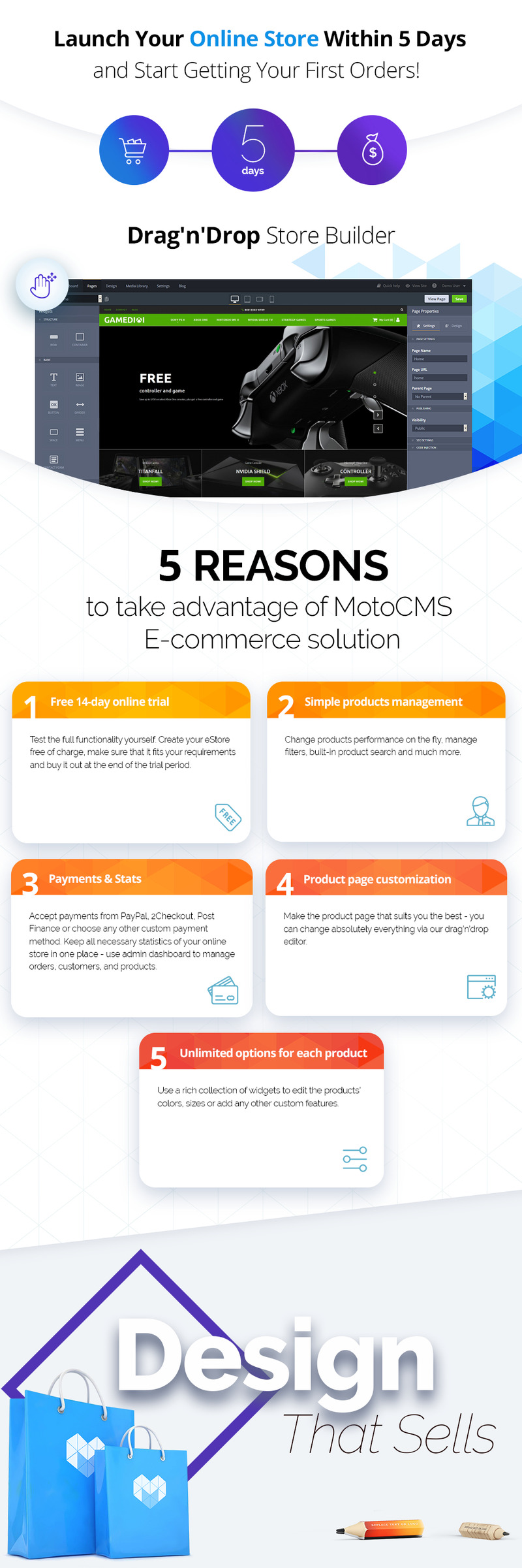 Game Store MotoCMS Ecommerce Template - Features Image 1