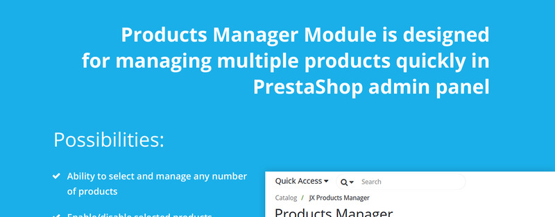 Products Manager PrestaShop module #67412 - TemplateMonster