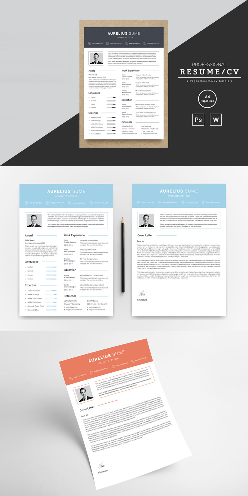 Aurelius Sume Accounts Officer Resume Template - Features Image 1