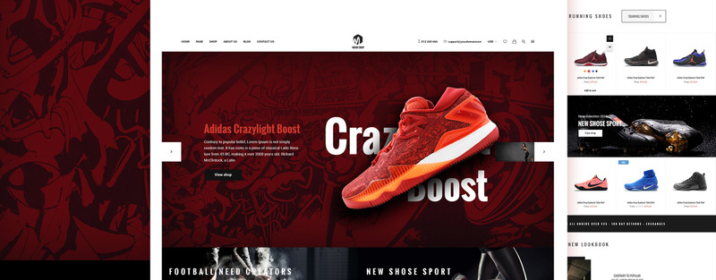 Shoe Store PSD Template #64682 - TemplateMonster