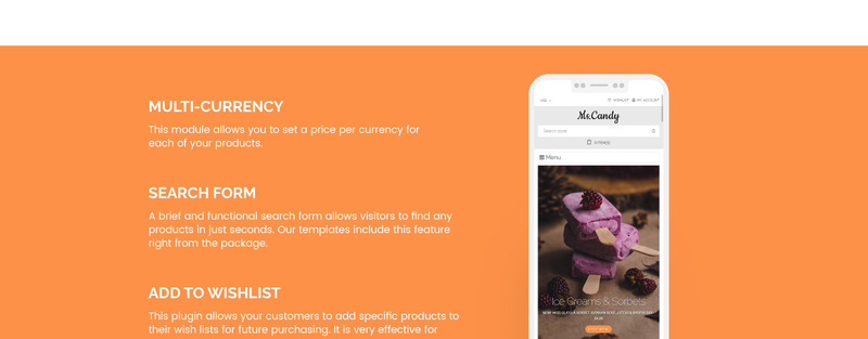 Ms.Candy - Delicicous Sweets & Candies Online Store Shopify Theme - Features Image 4