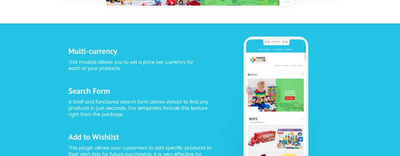 Chuck Loon - Responsive Toys & Children Clothes Online Store Shopify Theme - Features Image 3