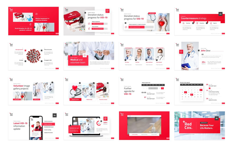 Redcov+ modello di presentazione della scienza PowerPoint - Caratteristiche Immagine 2