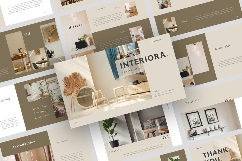 Interiora. Clean & Modern Business PowerPoint template - Features Image 1