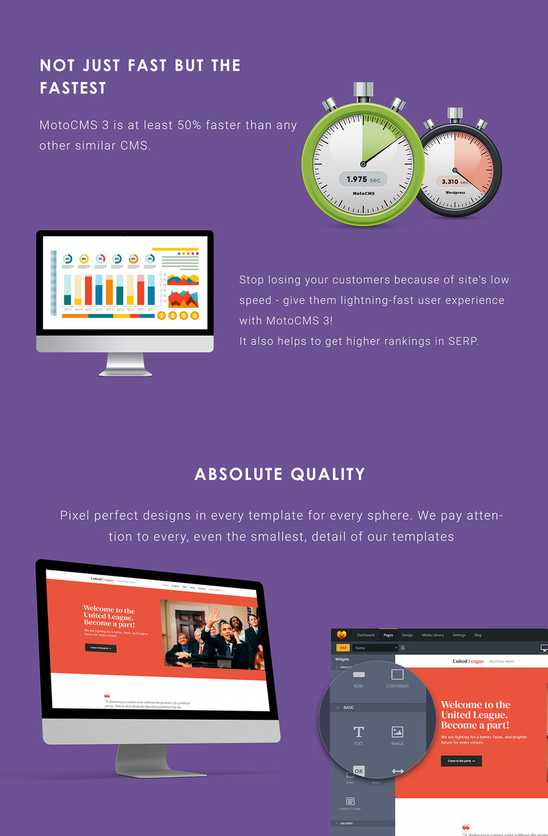 United League - Reliable Political Campaign Moto CMS 3 Template - Features Image 4