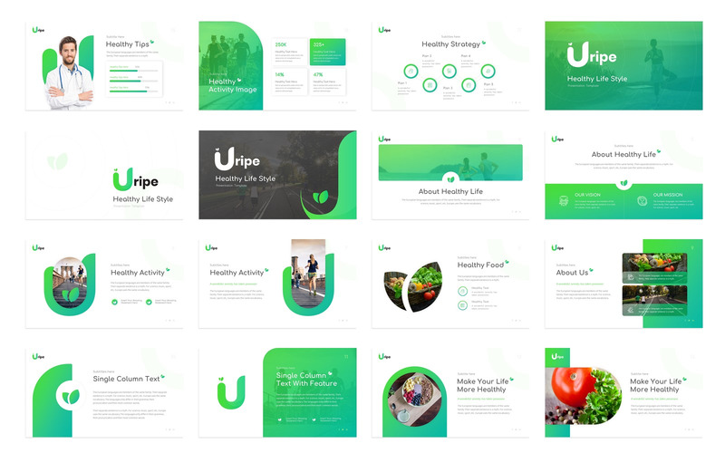 Modello PowerPoint di presentazione di Uripe Life Style - Caratteristiche Immagine 1