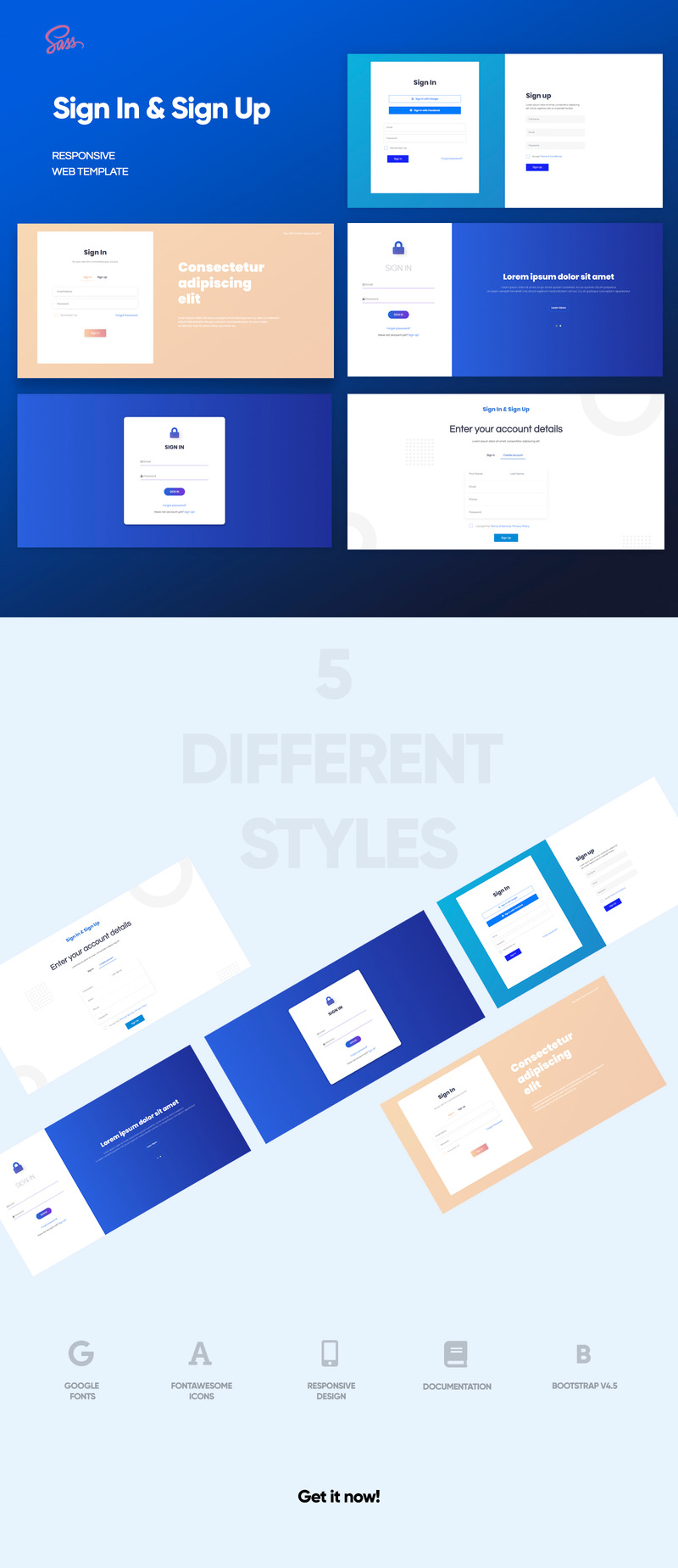 Sign In & Sign Up - Responsive Bootstrap v4.5 Template Specialty Page - Features Image 1