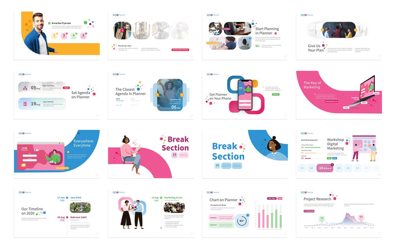 Planner Marketing Presentation Fully Animated PowerPoint template - Features Image 2