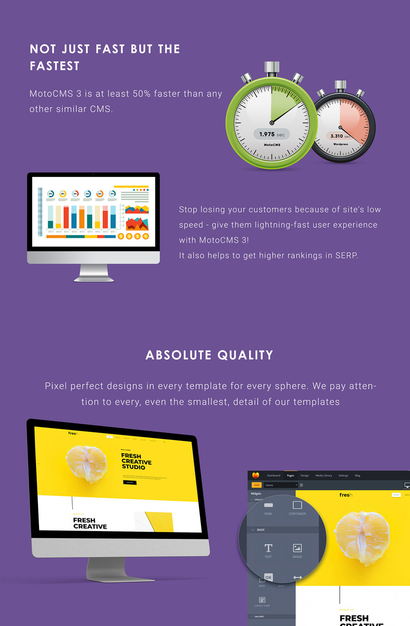 Fresh - Company Portfolio Moto CMS 3 Template - Features Image 4