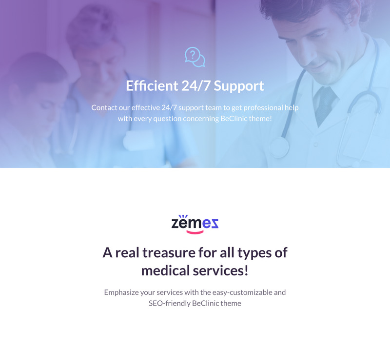 BeClinic - Multipurpose Medical WordPress Theme - Features Image 9