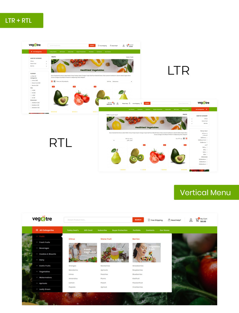Gemüse - Gemüse- und Lebensmittelgeschäft PrestaShop Theme - Bildeigenschaften 2