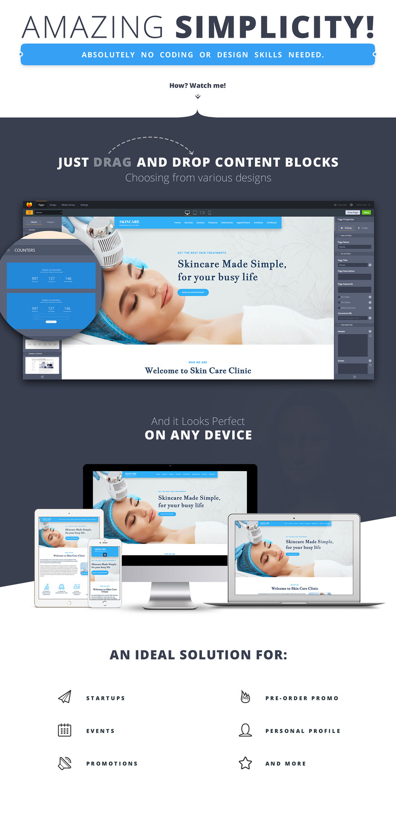 Skin Care - Dermatology Clinic Landing Page Template - Features Image 1