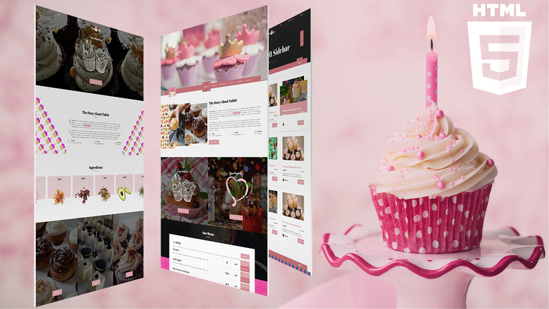 Dessert & Bakery HTML5 | Fatt Cupcake Website Template - Features Image 1