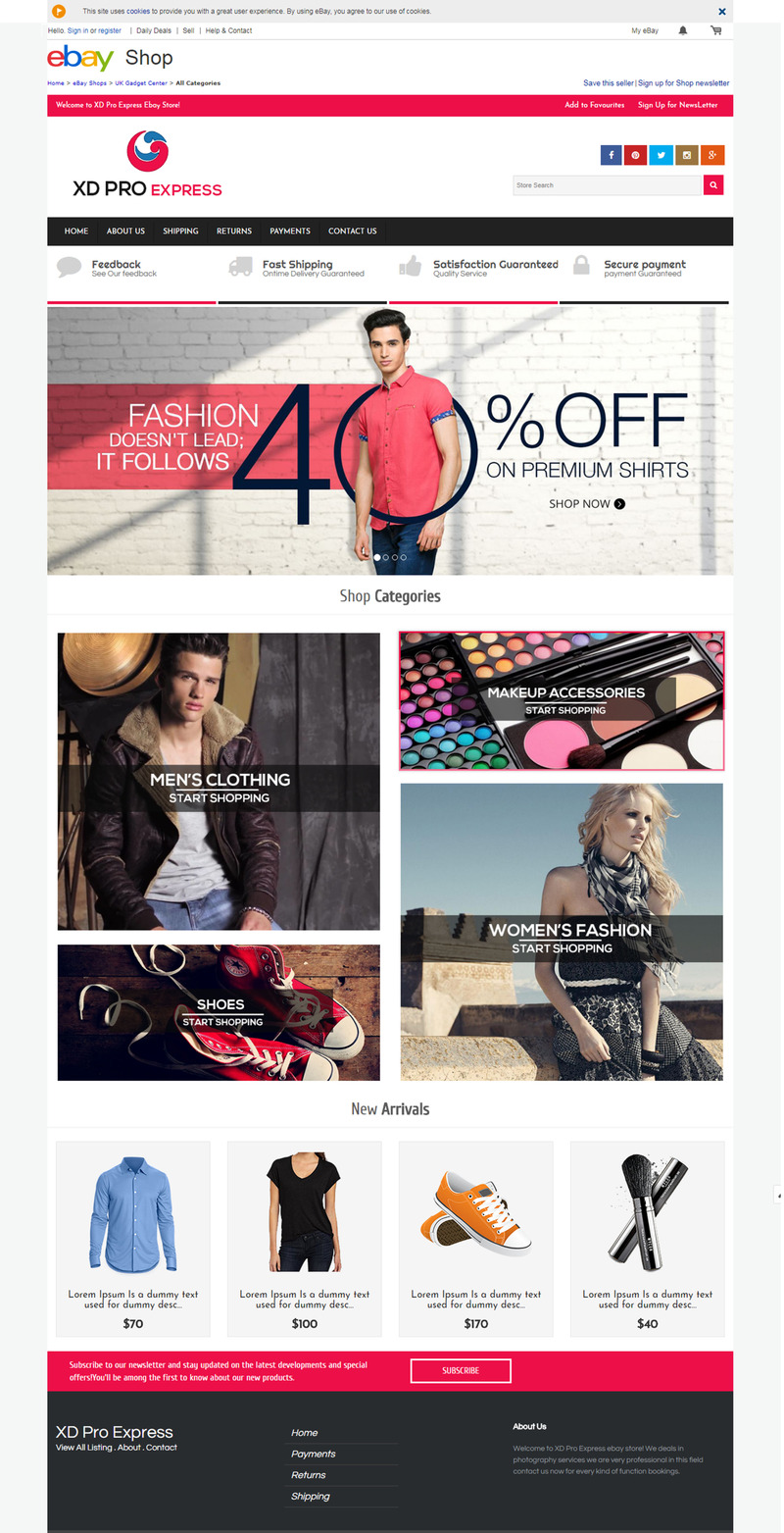 Tema eBay Responsive #69285 XD - Pro Ebay Store for Fashion - Immagine Caratteristiche 1