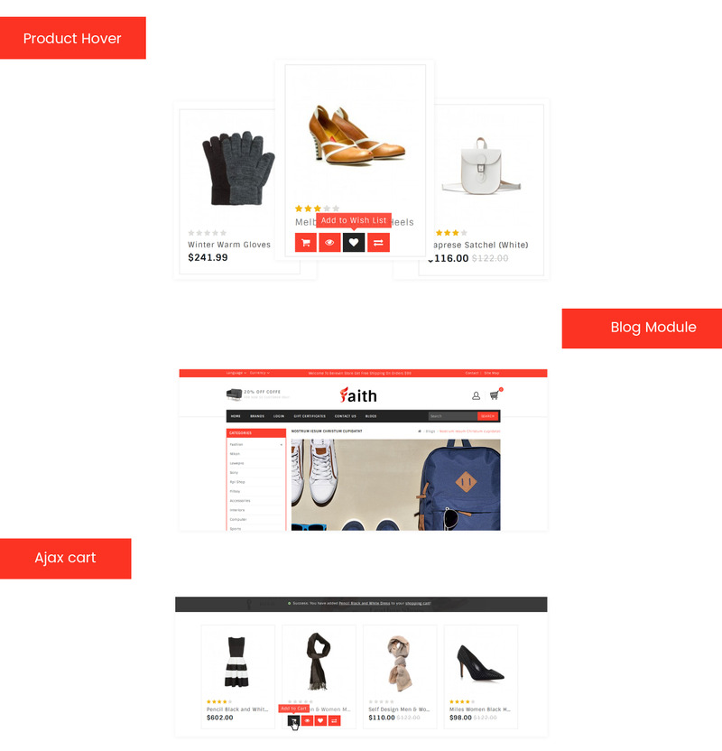 Вера - OpenCart шаблон магазина модных аксессуаров №68413 - Изображения фич 4