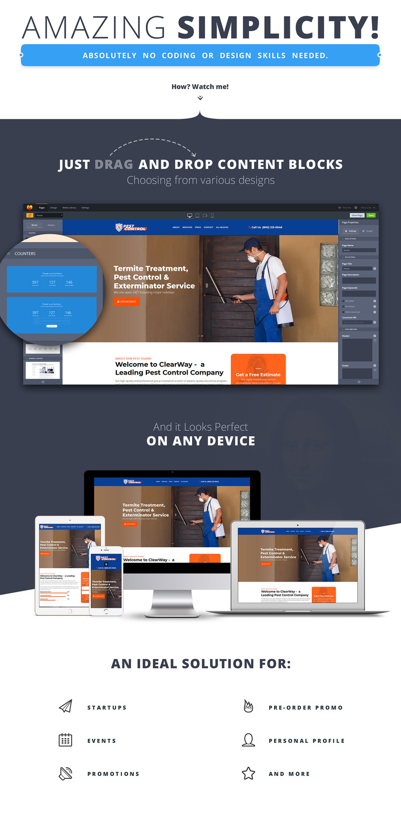Pest Control Landing Page Template - Features Image 1