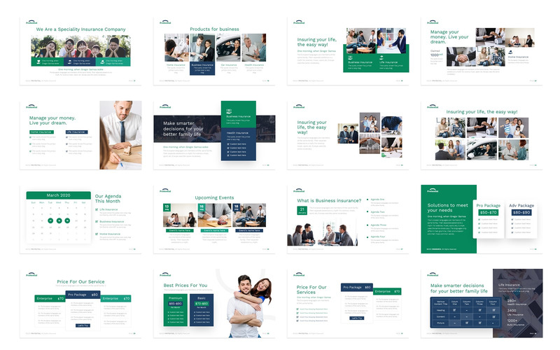 Protextial Insurance Presentation PowerPoint template