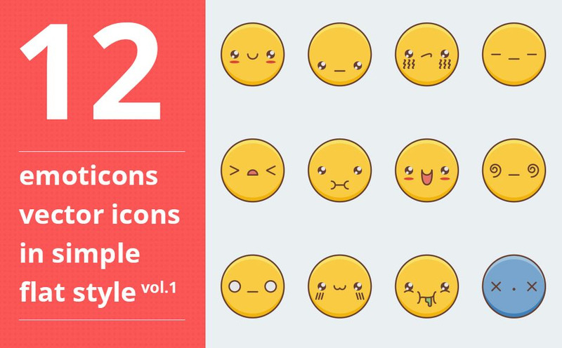 Emotions vector icons set vol.1 - Features Image 1
