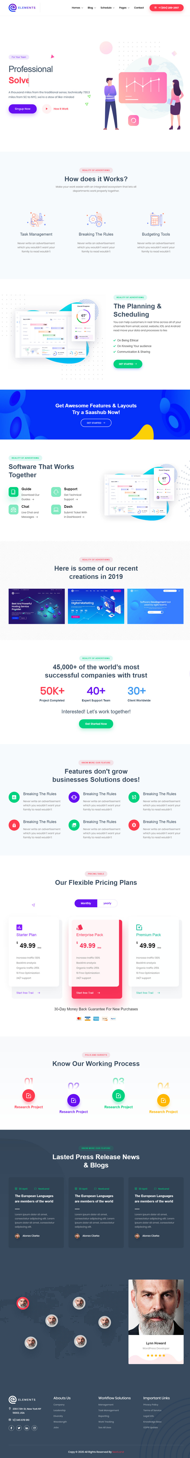 NextLand - Multipurpose Sass Startup Agency Html Website Template