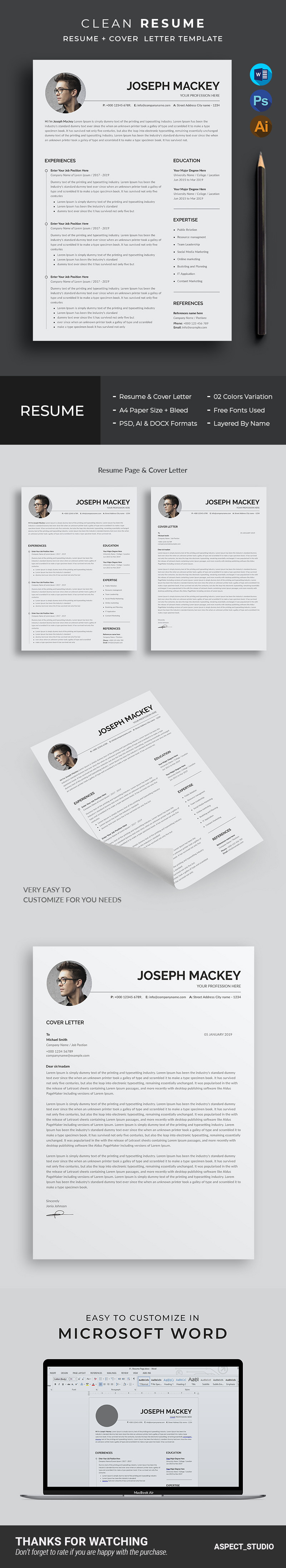 Joseph Mackey Resume Template #84066 - TemplateMonster