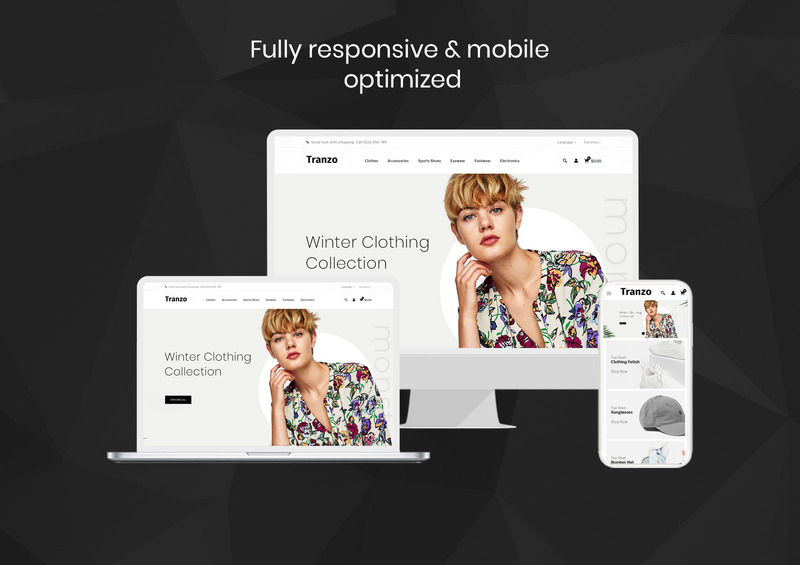 Tranzo Fashion Accessories Store PrestaShop Theme - Features Image 1
